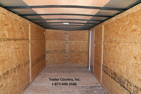 New 2026 NEW 7 x 16 V-NOSE ENCLOSED CARGO MOTORCYCLE TRAILER - TOURING PACKAGE