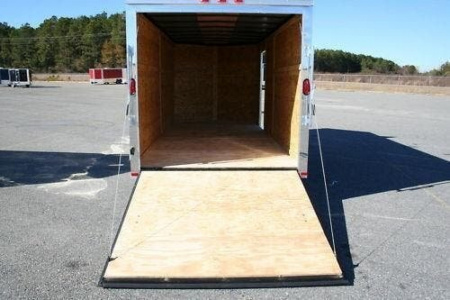 New 2026 NEW 7 x 16 V-NOSE ENCLOSED CARGO MOTORCYCLE TRAILER - TOURING PACKAGE