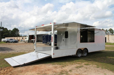 New 8.5x26 Enclosed Concession/Food Vending Cargo Trailer w/ Rear Cooking Area