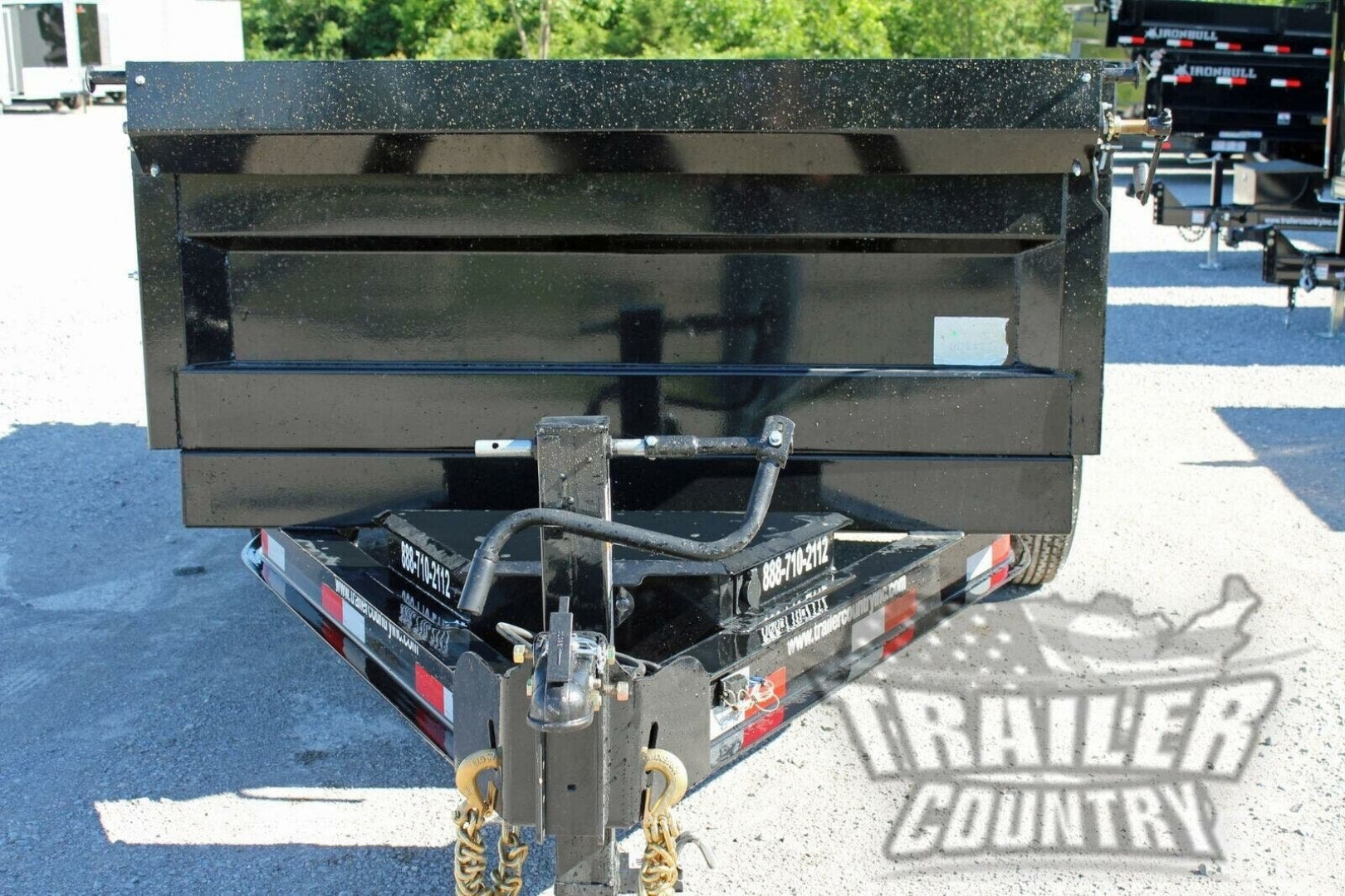 New NEW 7' x 12' IronBull Scissor Hoist Hydraulic Dump Trailer w/ 24" High Sides
