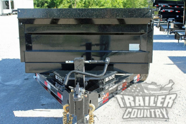 New NEW 7' x 12' IronBull Scissor Hoist Hydraulic Dump Trailer w/ 24" High Sides