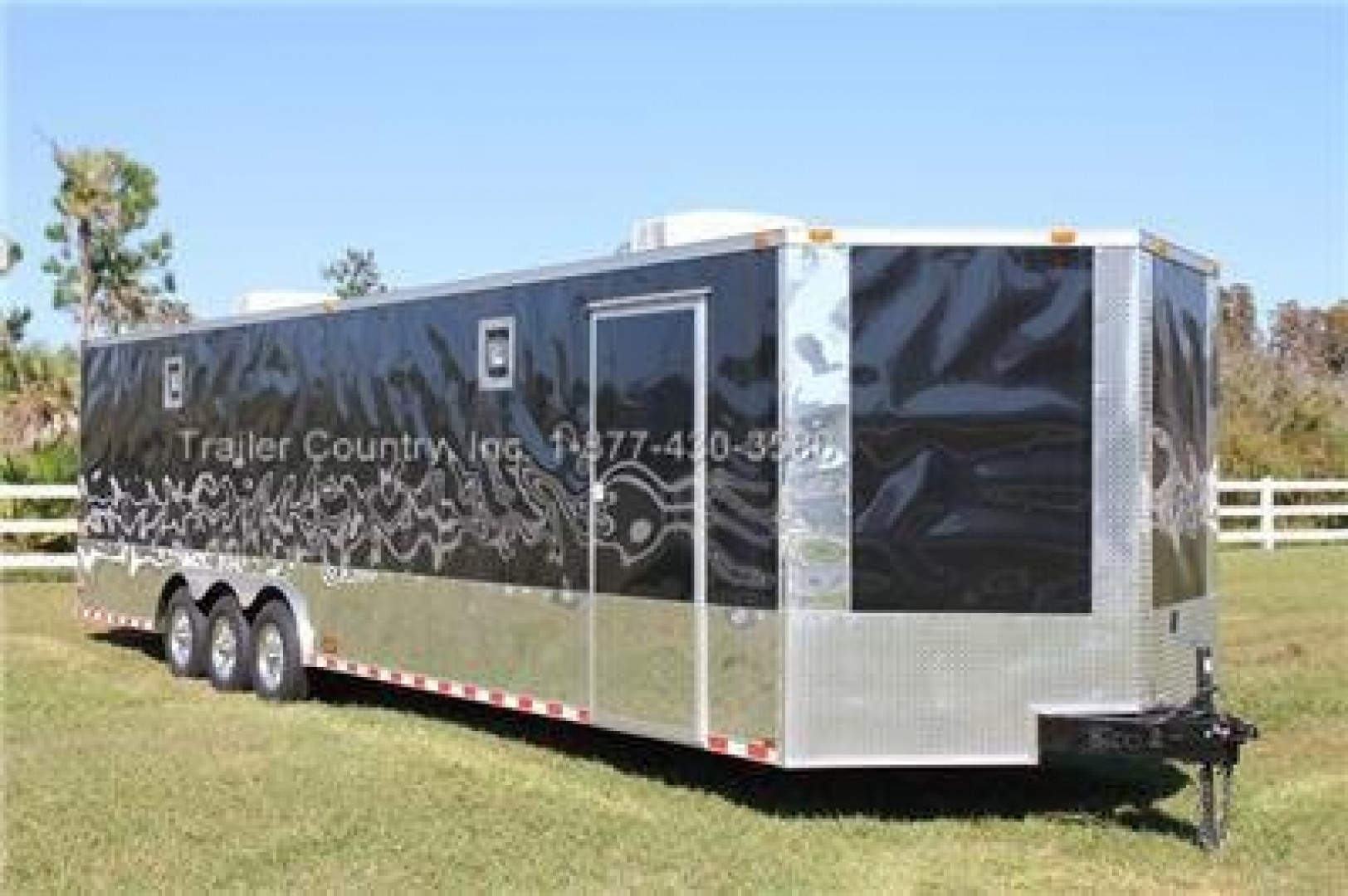 New 2026 Brand New Heavy Duty Model 8.5 x 32 Triple Axle Car Hauler Cargo Race Trailer