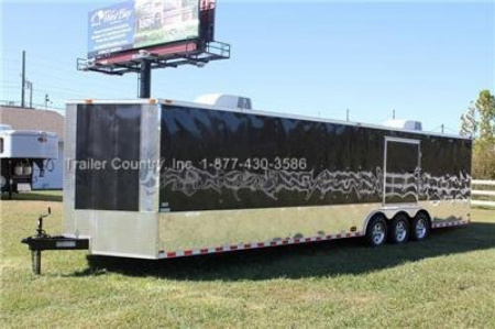 New 2026 Brand New Heavy Duty Model 8.5 x 32 Triple Axle Car Hauler Cargo Race Trailer