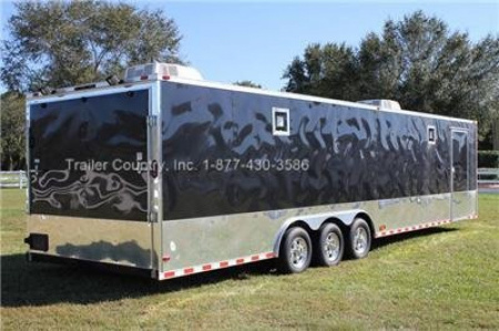 New 2026 Brand New Heavy Duty Model 8.5 x 32 Triple Axle Car Hauler Cargo Race Trailer