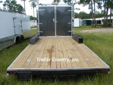 New 2026 Brand New 8.5 X 28 HYBRID CUSTOM Enclosed Utility Trailer - Rear Open Deck