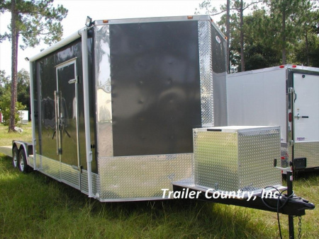 New 2026 Brand New 8.5 X 28 HYBRID CUSTOM Enclosed Utility Trailer - Rear Open Deck
