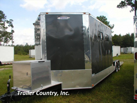 New 2026 Brand New 8.5 X 28 HYBRID CUSTOM Enclosed Utility Trailer - Rear Open Deck