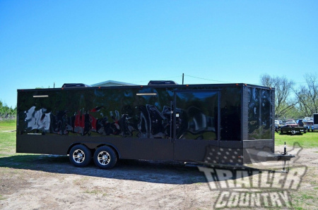 New 2026 Brand New Model 8.5 x 24 Tandem Axle, Enclosed Car Hauler Cargo Race Trailer