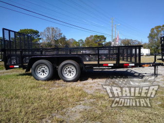 New Brand New 76  x 16  Utility Trailer with Fold Down Ramp Gate