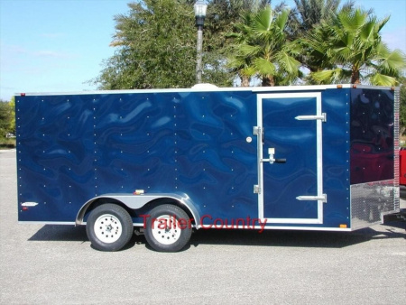 New 2026 Brand New Heavy Duty Model 7x16 Tandem Axle, V-Nosed Enclosed Trailer