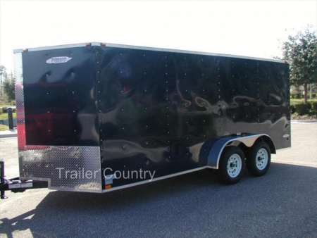 New 2026 Brand New Heavy Duty Model 7x16 Tandem Axle, V-Nosed Enclosed Trailer