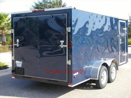 New 2026 Brand New Heavy Duty Model 7x16 Tandem Axle, V-Nosed Enclosed Trailer