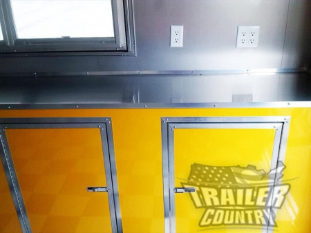 New 2026 NEW 8.5 X 16' V-NOSED ENCLOSED MOBILE KITCHEN VENDING TRAILER LOADED W/ OPTIONS & EQUIPMENT