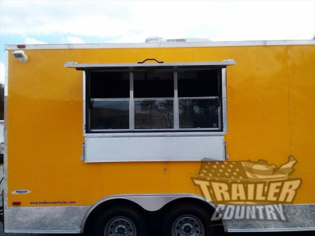 New 2026 NEW 8.5 X 16' V-NOSED ENCLOSED MOBILE KITCHEN VENDING TRAILER LOADED W/ OPTIONS & EQUIPMENT