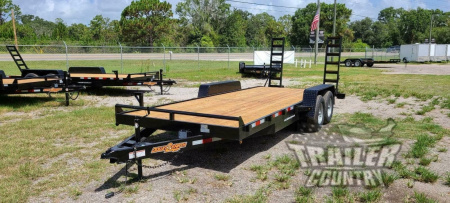 New Brand New 7' x 20' (18' + 2') Heavy Duty Bumper Pull Equipment Hauler Trlr - Dovetail