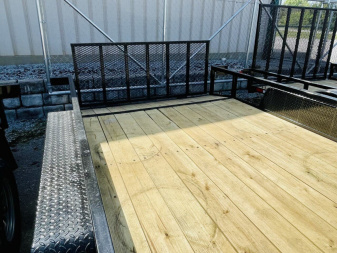 New Brand New 82" x 16' Utility Trailer w/Dovetail and Fold Down Ramp Gate