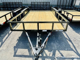 New Brand New 82" x 16' Utility Trailer w/Dovetail and Fold Down Ramp Gate