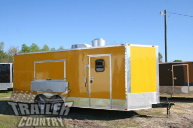 New Brand New Model 8.5x20 Tandem Axle, V-Nosed Enclosed Mobile Kitchen Concession