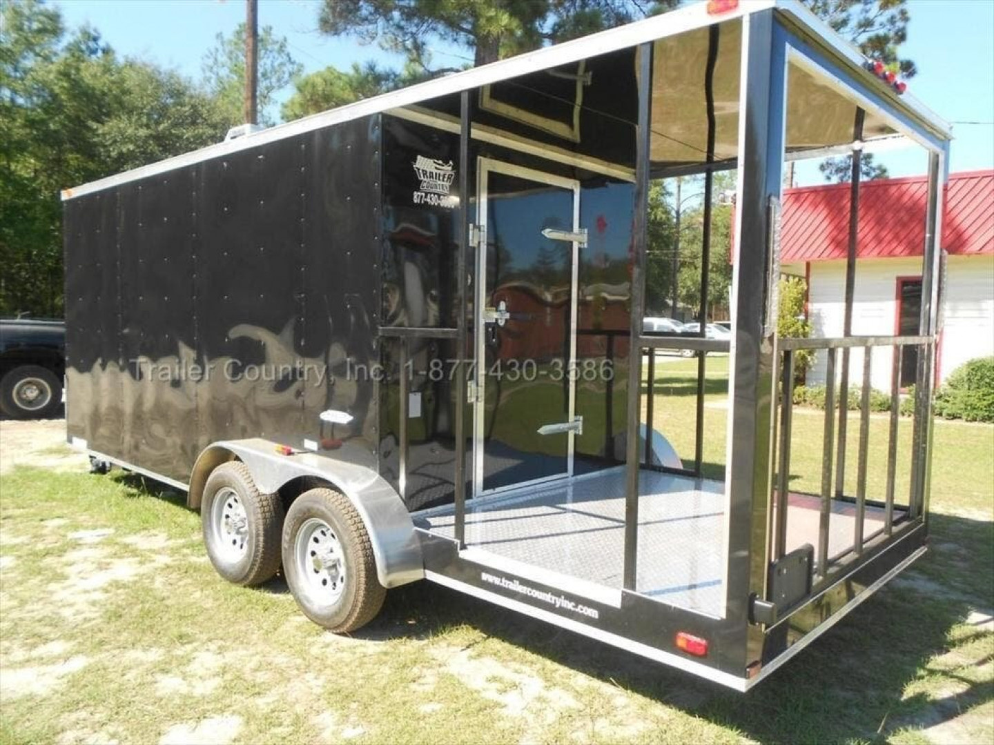 New 2026 New 7 x 20 Tandem Axle, Enclosed Concession/Food Vending Cargo Trailer with Porch