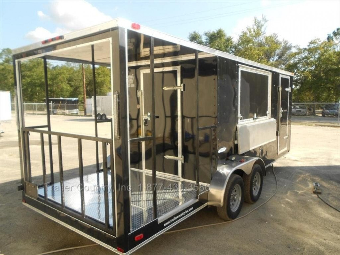 New 2026 New 7 x 20 Tandem Axle, Enclosed Concession/Food Vending Cargo Trailer with Porch