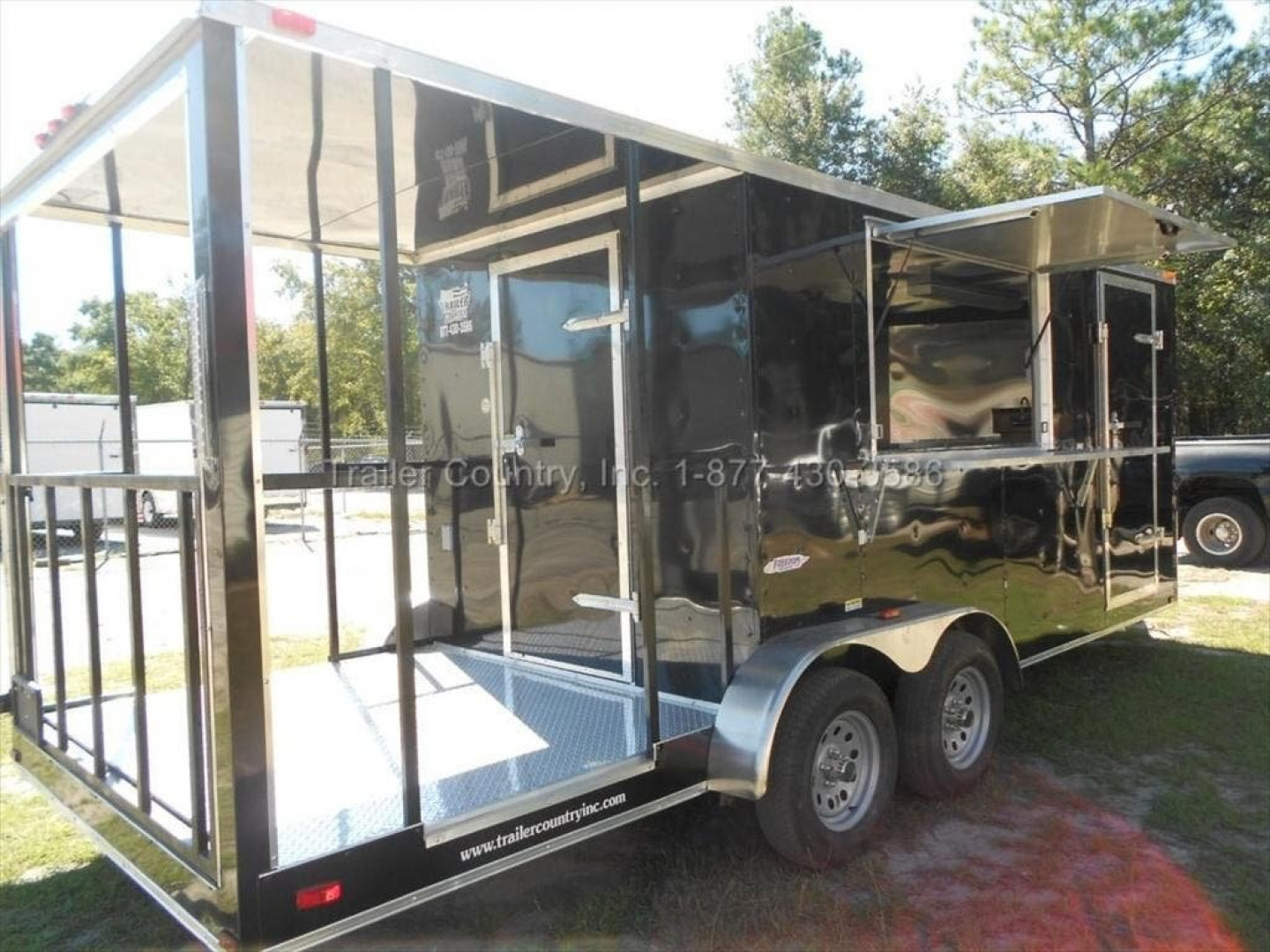 New 2026 New 7 x 20 Tandem Axle, Enclosed Concession/Food Vending Cargo Trailer with Porch