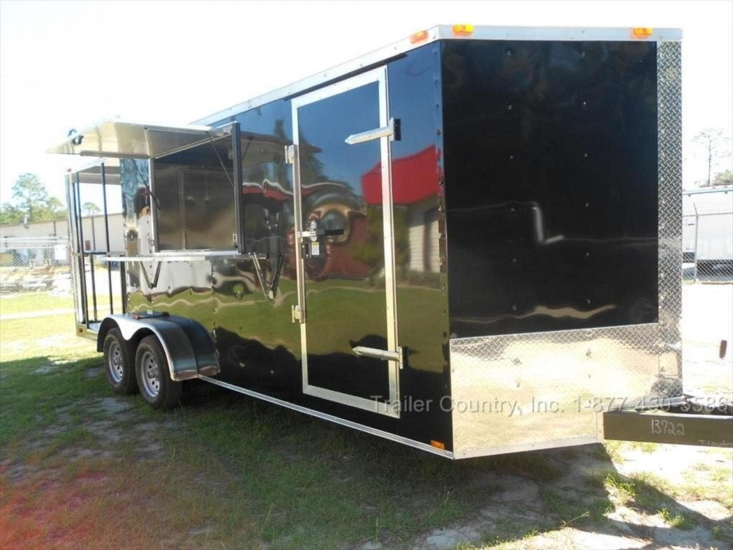 New 2026 New 7 x 20 Tandem Axle, Enclosed Concession/Food Vending Cargo Trailer with Porch