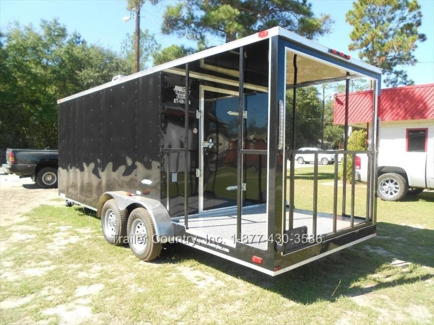 New 2026 New 7 x 20 Tandem Axle, Enclosed Concession/Food Vending Cargo Trailer with Porch