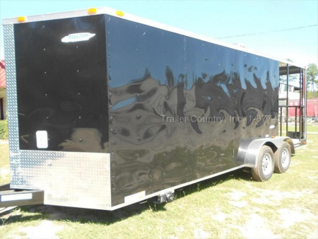 New 2026 New 7 x 20 Tandem Axle, Enclosed Concession/Food Vending Cargo Trailer with Porch
