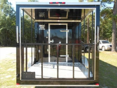 New 2026 New 7 x 20 Tandem Axle, Enclosed Concession/Food Vending Cargo Trailer with Porch