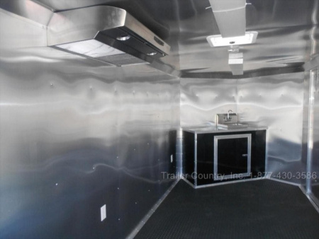 New 2026 New 7 x 20 Tandem Axle, Enclosed Concession/Food Vending Cargo Trailer with Porch