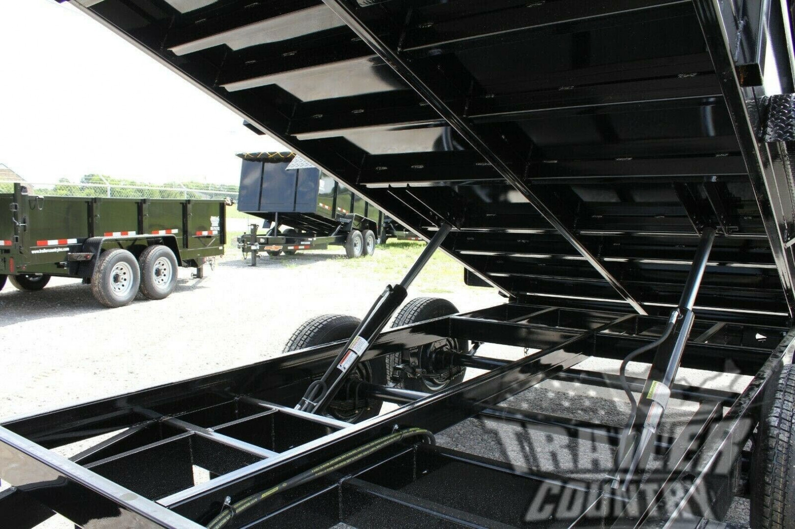 New NEW 6x12 Tandem Hydraulic Dump Trailer w/ Combo Spreader / Barn Gate, Ramps