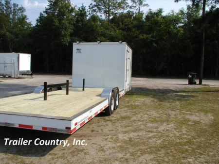 New 2026 NEW 8.5 x 30 Tandem Axle, Hybrid Enclosed Cargo + Open Deck Utility Trailer