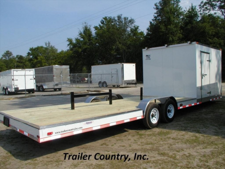 New 2026 NEW 8.5 x 30 Tandem Axle, Hybrid Enclosed Cargo + Open Deck Utility Trailer