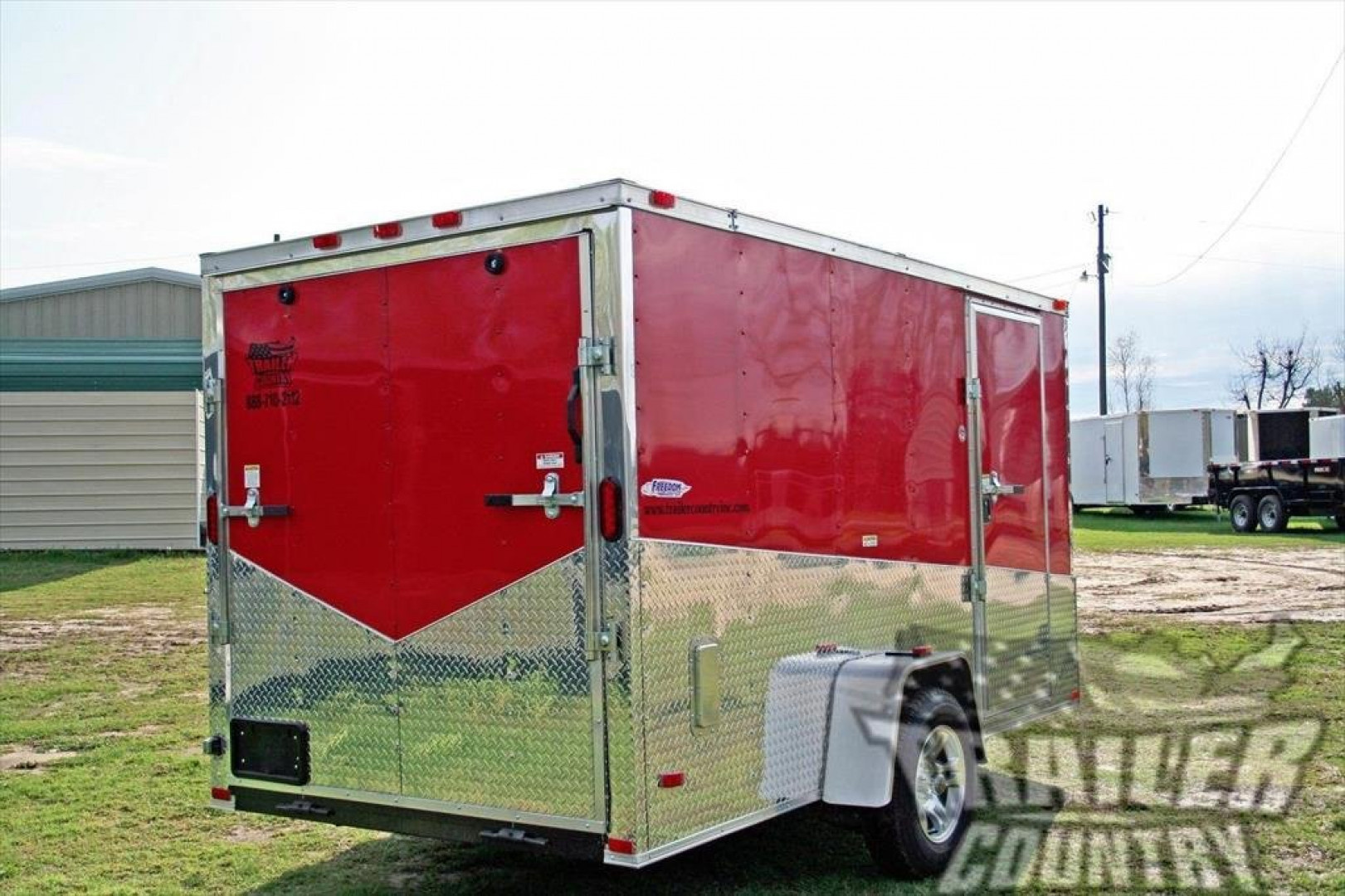 New 2026 NEW 6' x 12' Custom Slanted Trim & V-Nose Enclosed Motorcycle Cargo Trailer w/ Ramp