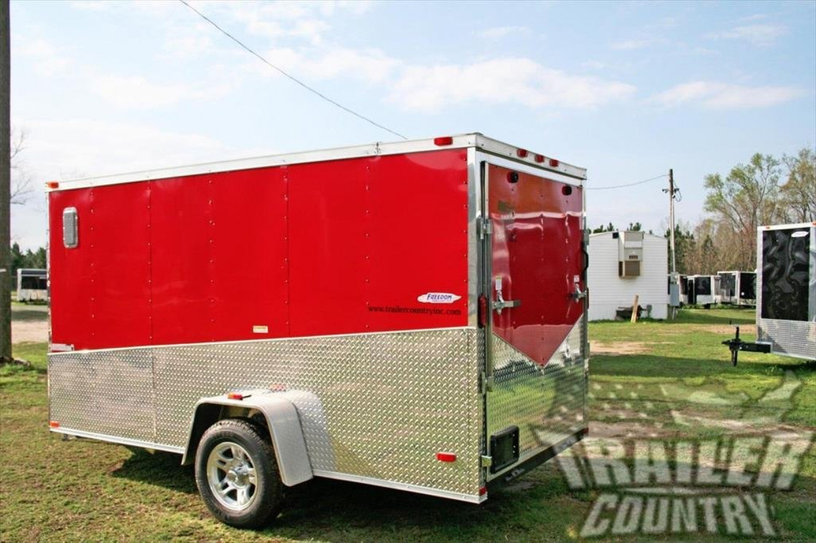 New 2026 NEW 6' x 12' Custom Slanted Trim & V-Nose Enclosed Motorcycle Cargo Trailer w/ Ramp