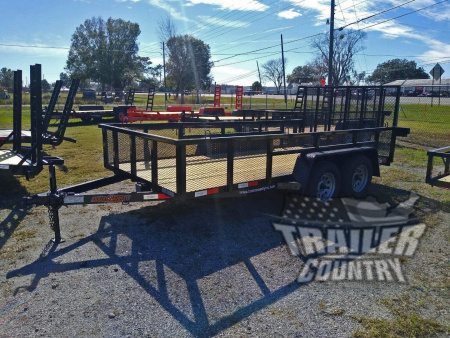 New 2026 NEW 76" x 16' UTILITY TRAILER W/ FOLD DOWN RAMP GATE