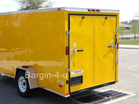 New 2026 New Model 6x12 Single Axle, V-Nosed Enclosed Trailer.
