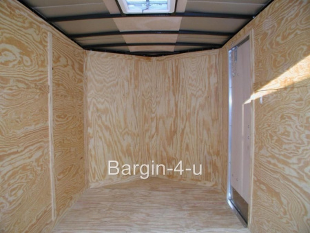 New 2026 New Model 6x12 Single Axle, V-Nosed Enclosed Trailer.