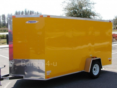 New 2026 New Model 6x12 Single Axle, V-Nosed Enclosed Trailer.