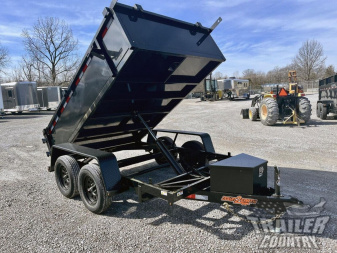 New 6' x 10' Single Cylinder Hydraulic Dump Trailer w/ 22  High Sides
