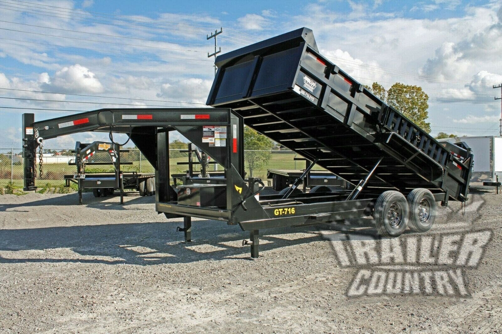 New NEW GN 7 x 16 Dual Cylinder Hydraulic Dump Trailer w/ Combo Spreader Gate
