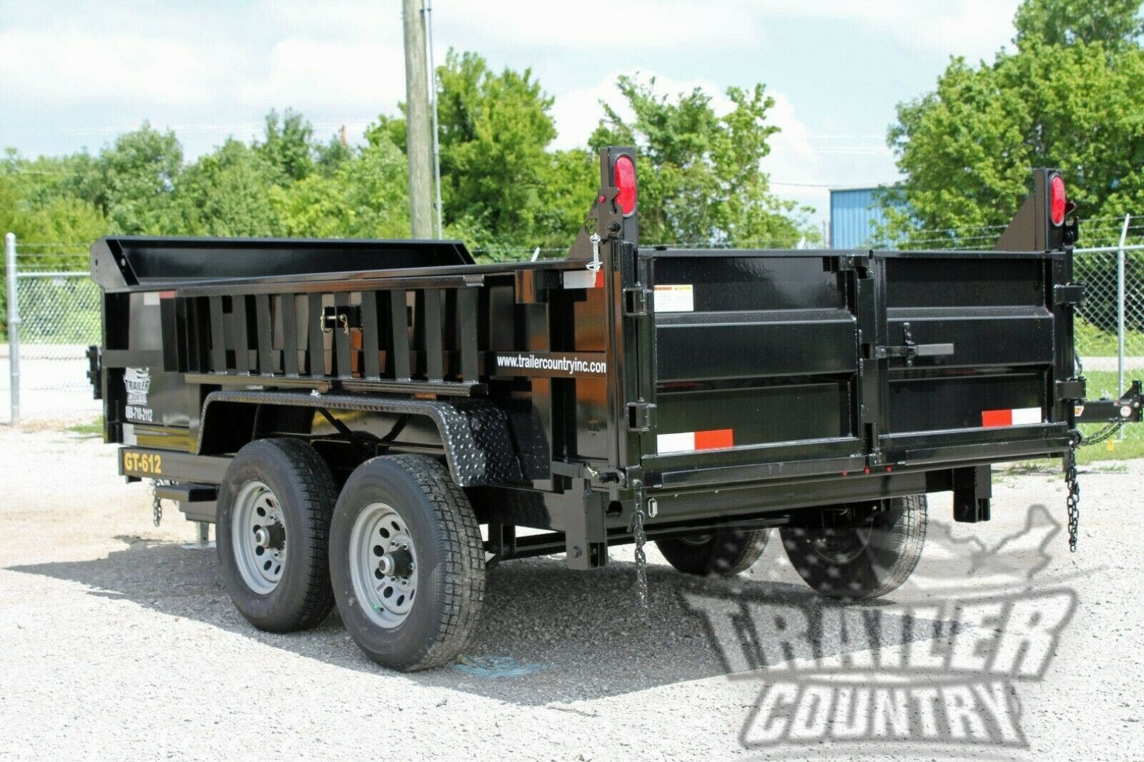 New NEW 6x12 Tandem Hydraulic Dump Trailer w/ Combo Spreader / Barn Gate, Ramps