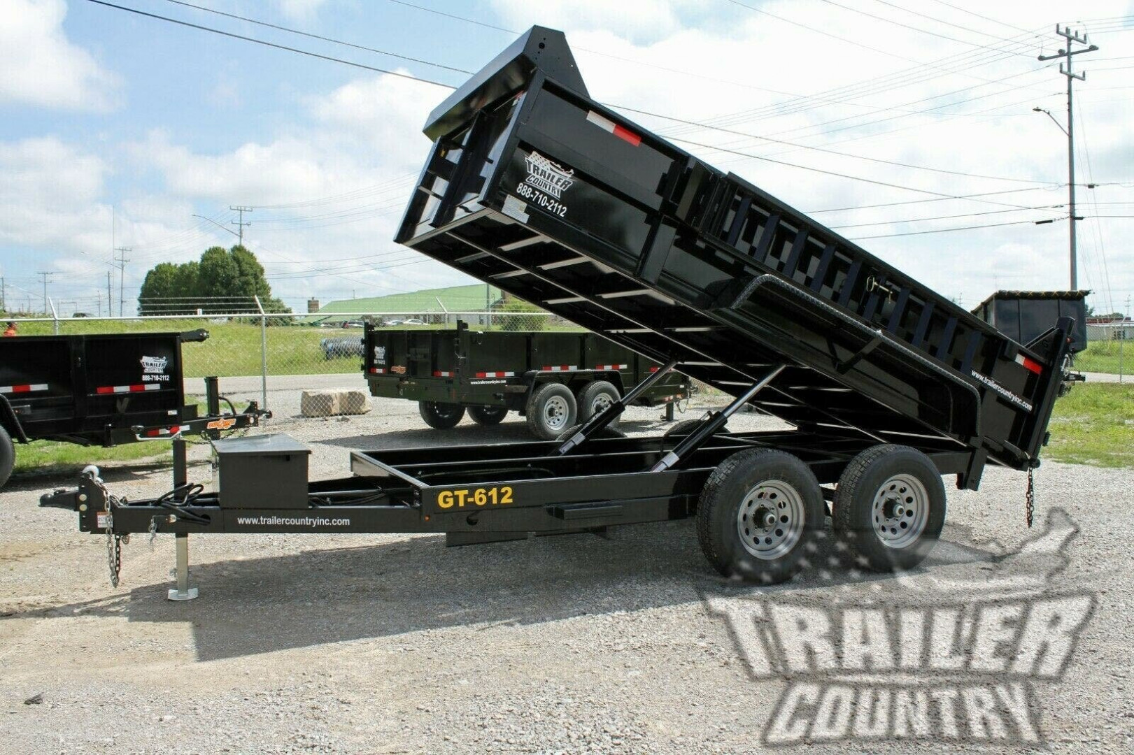 New NEW 6x12 Tandem Hydraulic Dump Trailer w/ Combo Spreader / Barn Gate, Ramps