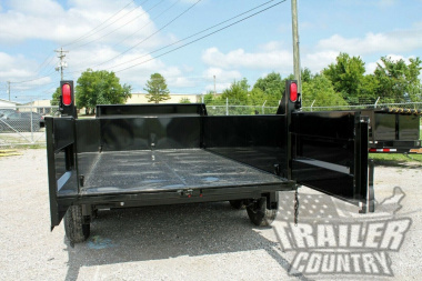 New NEW 6x12 Tandem Hydraulic Dump Trailer w/ Combo Spreader / Barn Gate, Ramps