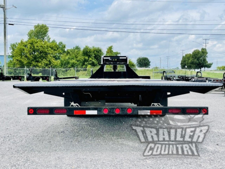 New 2026 New 8.5 ' x 40' Heavy Duty 25,900 Lb G.V.W.R. Low Profile Heavy Equipment Hauler Deckover Trailer w/ Gooseneck Coupler + Hydraulic Dove Tail & Hydraulic Jacks