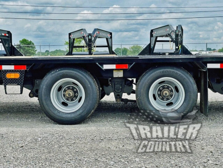 New 2026 New 8.5 ' x 40' Heavy Duty 25,900 Lb G.V.W.R. Low Profile Heavy Equipment Hauler Deckover Trailer w/ Gooseneck Coupler + Hydraulic Dove Tail & Hydraulic Jacks