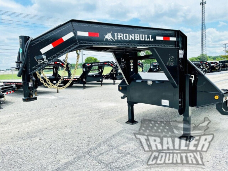 New 2026 New 8.5 ' x 40' Heavy Duty 25,900 Lb G.V.W.R. Low Profile Heavy Equipment Hauler Deckover Trailer w/ Gooseneck Coupler + Hydraulic Dove Tail & Hydraulic Jacks