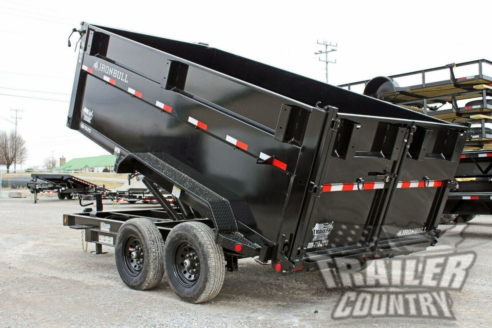 New 2026 New 7' x 16' Iron Bull Scissor Hoist Hydraulic Dump Trailer w/ 36" High Sides, Remote Power Up & Down, and MORE!