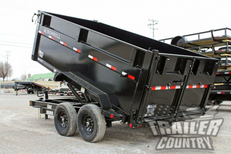 New 2026 New 7' x 16' Iron Bull Scissor Hoist Hydraulic Dump Trailer w/ 36" High Sides, Remote Power Up & Down, and MORE!
