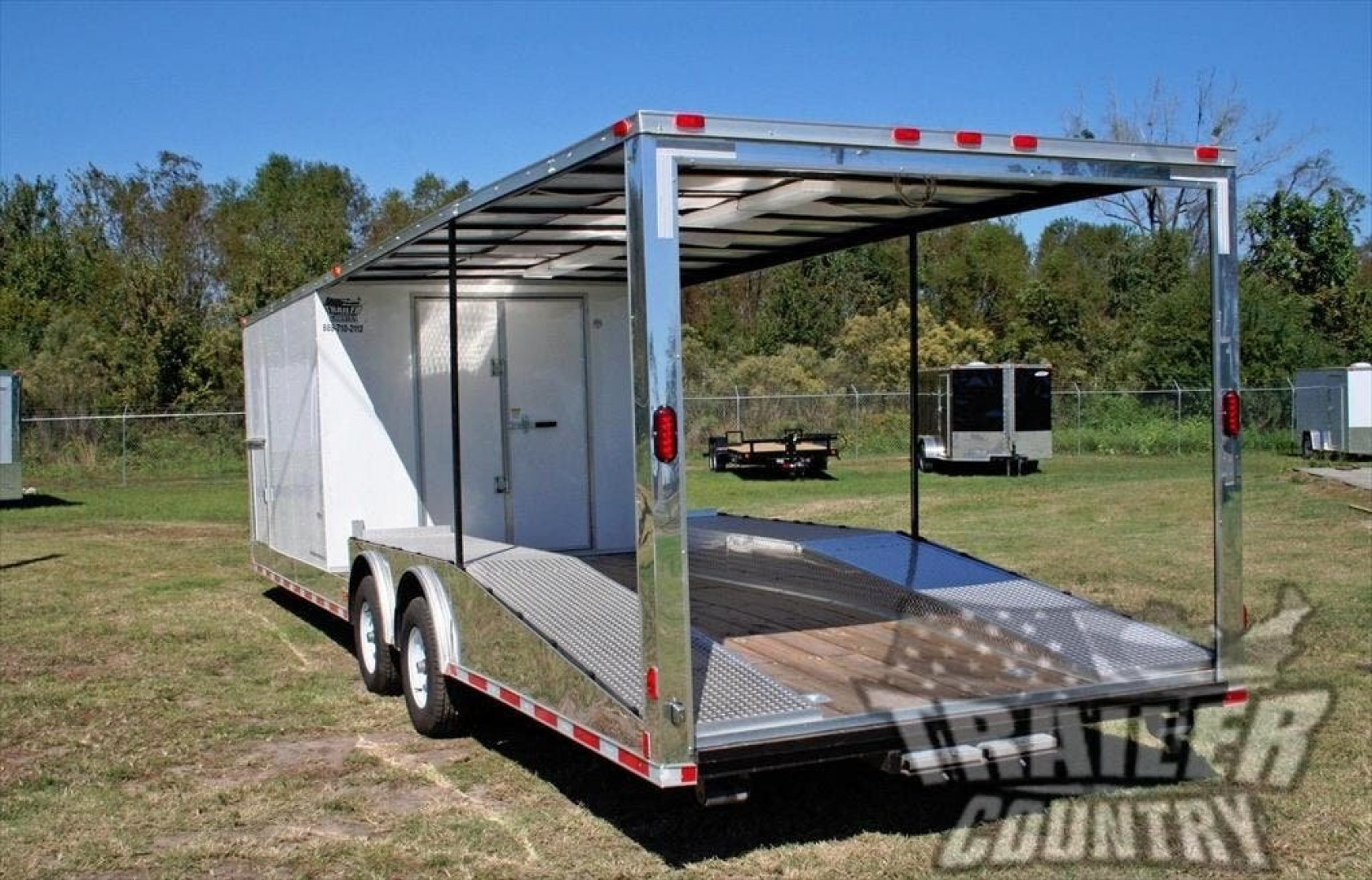 New 2026 NEW 8.5 x 30 Hybrid Trailer w/Open Deck Car/Toy Hauler & Pullout Ramps